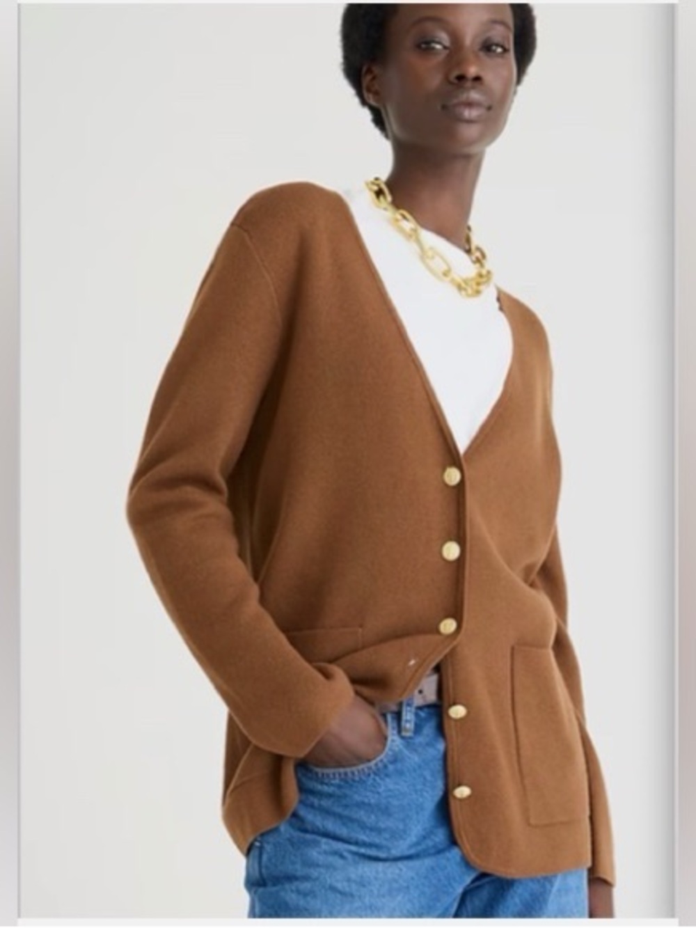 JCREW Giselle V-Neck Button Cardigan Sweater
